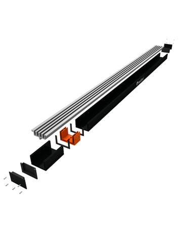 S66 Low Profile Drain | 66mm wide x 43mm Deep - Aquabocci Ltd